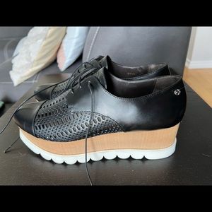 Capezzani leather platform shoes